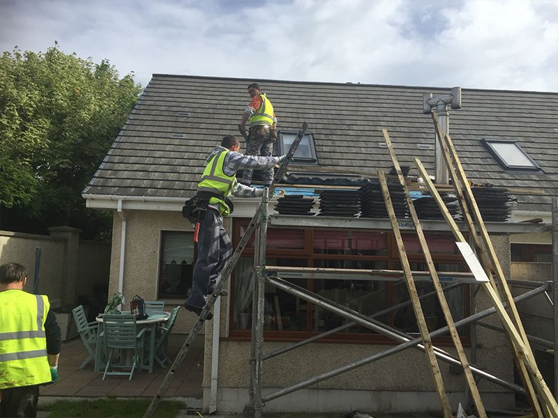 Leaking Roof Being Repaired