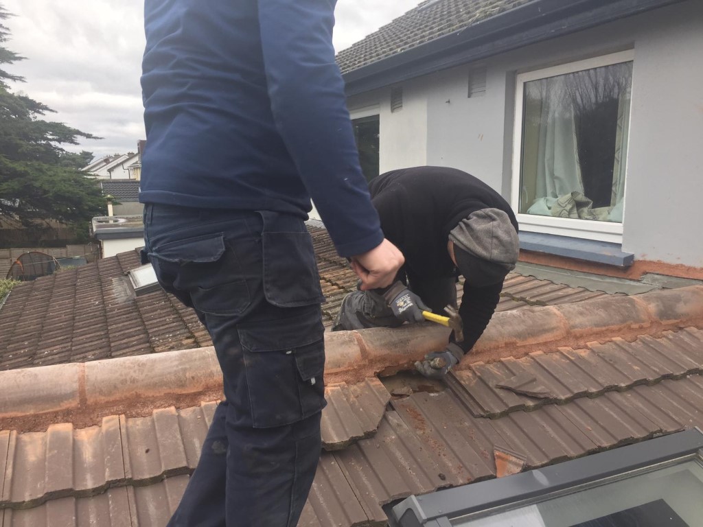 Our Roofing Contractor Fixing A Roof