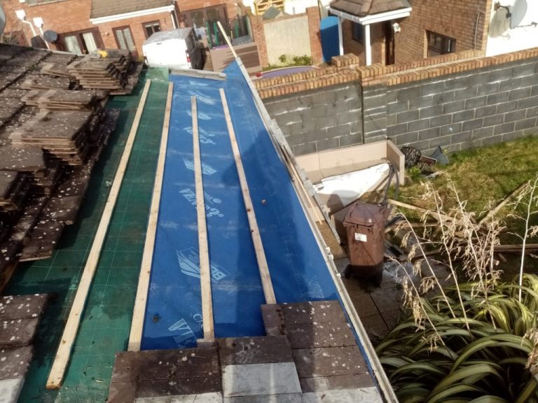Roofing Felt Repaired and Lats Replaced in Tallaght, Dublin Roofing